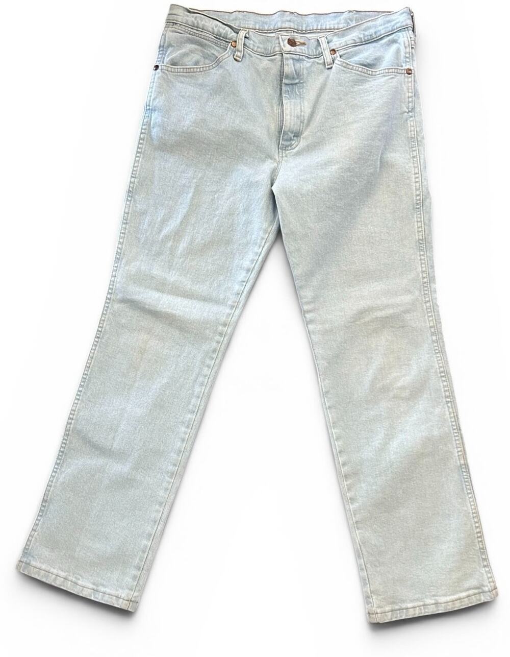 Wrangler Bootcut Jeans Womens 33x30 Light Wash Stretch Denim Western Classic